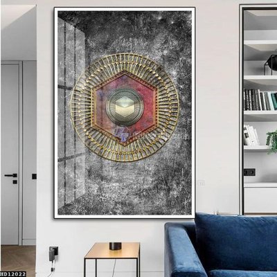 File gốc File tranh hiện đại pha lê gương HD12022 (in lụa) chi tiết cao