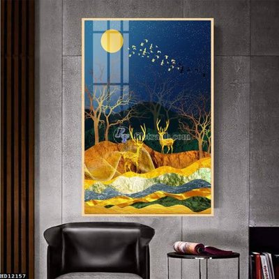 File in ấn chuyên nghiệp File tranh hiện đại pha lê gương HD12157 (file gốc)