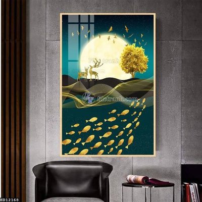 File gốc File tranh hiện đại pha lê gương HD12168 (trang trí) phòng ngủ