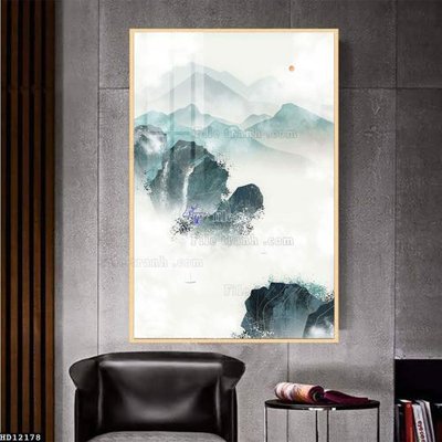Tải file File tranh hiện đại pha lê gương HD12178 (gốc) chủ đề phong thủy