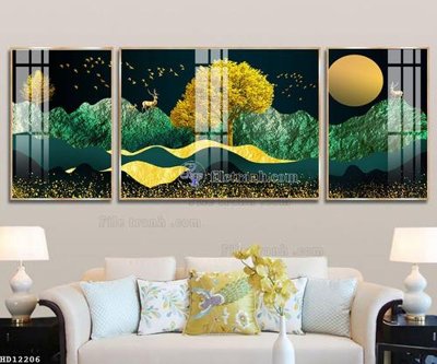 File ảnh File tranh hiện đại pha lê gương HD12206 (gốc) in biển hiệu