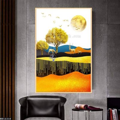 File ảnh File tranh hiện đại pha lê gương HD12216 (gốc) in PP, decal