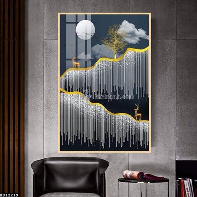 File gốc File tranh hiện đại pha lê gương HD12219 (bản quyền) cho in ấn