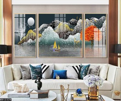 File tranh File tranh hiện đại pha lê gương HD12228 (gốc) chủ đề trừu tượng