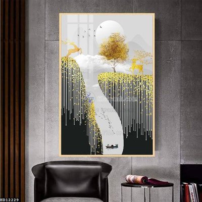 File PSD File tranh hiện đại pha lê gương HD12229 (bản gốc) đã tách nền