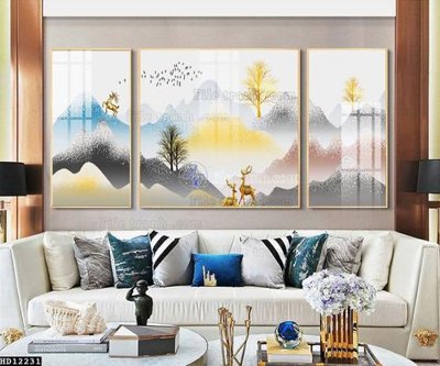 Cung cấp file tranh gốc File tranh hiện đại pha lê gương HD12231 độc quyền