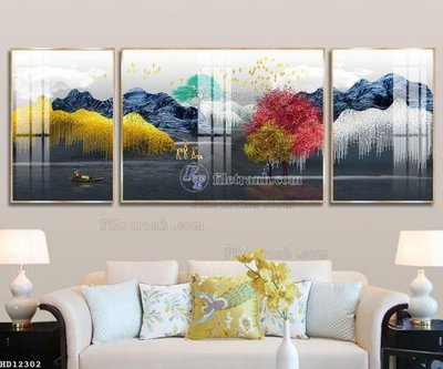 Download file File tranh hiện đại pha lê gương HD12302 (gốc) in mica đèn LED