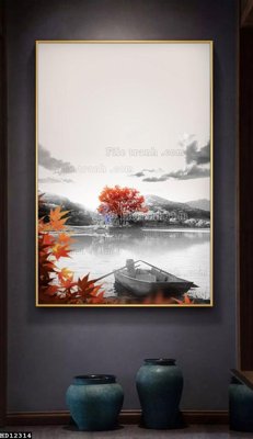 File in trần File tranh hiện đại pha lê gương HD12314 (bản gốc) bầu trời