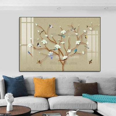 File in mica File tranh hiện đại pha lê gương HD12318 (bản gốc) sắc sảo