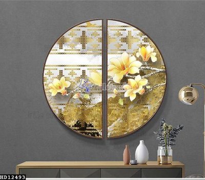 File gốc File tranh hiện đại pha lê gương HD12493 (in lụa) chi tiết cao