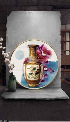 File tranh File tranh hiện đại pha lê gương HD12496 (bản gốc) treo tường