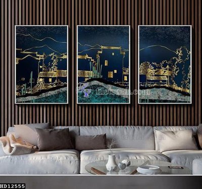 Hình ảnh file gốc File tranh hiện đại pha lê gương HD12555 cho in UV