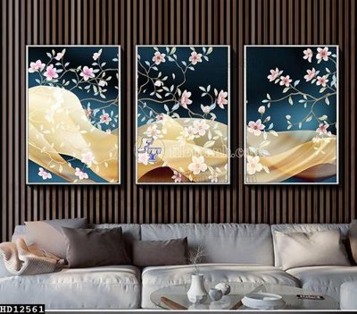 File gốc File tranh hiện đại pha lê gương HD12561 (trang trí) cho phòng khách