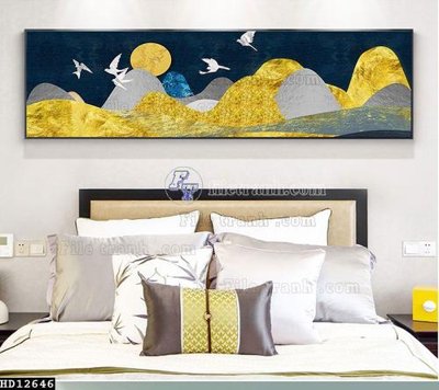 File tranh File tranh hiện đại pha lê gương HD12646 (bản gốc) in lụa dán tường