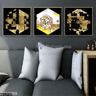 File tranh File tranh hiện đại pha lê gương HD12725 (gốc) phong cách tối giản