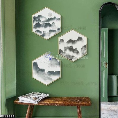 File gốc File tranh hiện đại pha lê gương HD12811 (in lụa) tranh thuận buồm