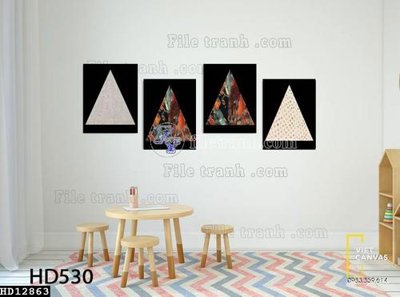 File tranh File tranh hiện đại pha lê gương HD12863 (bản gốc) treo quán cafe