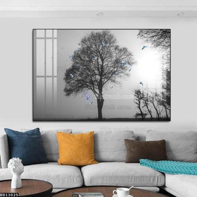File in trần File tranh hiện đại pha lê gương HD13025 (file gốc) xuyên sáng