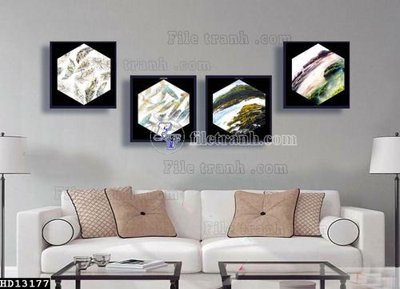 File gốc File tranh hiện đại pha lê gương HD13177 (trang trí) cho phòng khách