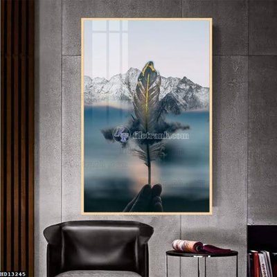 File gốc in mica File tranh hiện đại pha lê gương HD13245 chất lượng