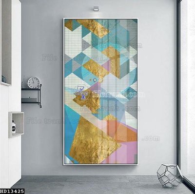 File gốc File tranh hiện đại pha lê gương HD13425 (in ấn) màu sắc trung thực