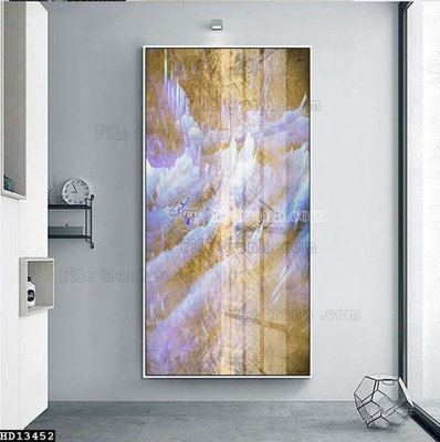 File in ấn File tranh hiện đại pha lê gương HD13452 chuyên nghiệp