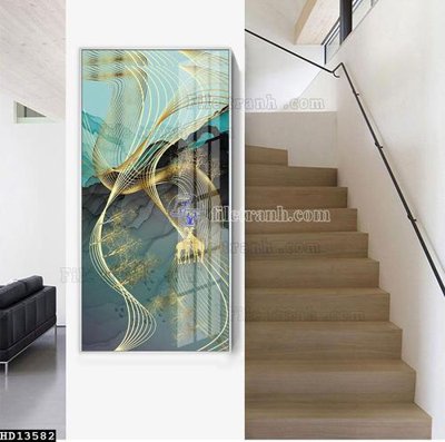 File tranh File tranh hiện đại pha lê gương HD13582 (gốc) chủ đề thành phố