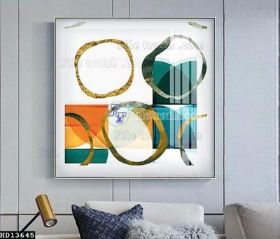 File in trần File tranh hiện đại pha lê gương HD13645 (bản gốc) phong cảnh