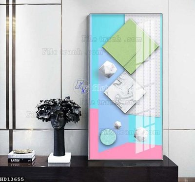 File gốc File tranh hiện đại pha lê gương HD13655 (AI/EPS) cho in ấn