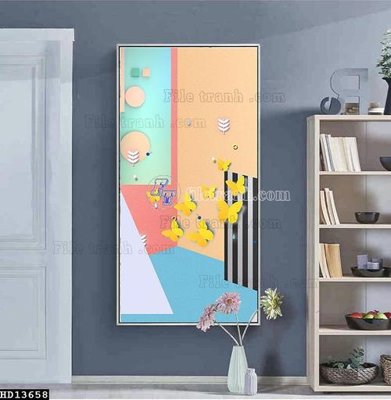 File gốc File tranh hiện đại pha lê gương HD13658 (in tráng gương) hiện đại