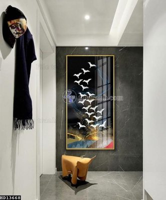 File in lụa File tranh hiện đại pha lê gương HD13668 (hoa văn) File tranh hiện đại pha lê gương HD13668