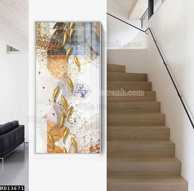 File tranh File tranh hiện đại pha lê gương HD13671 (ảnh gốc) in trần xuyên sáng