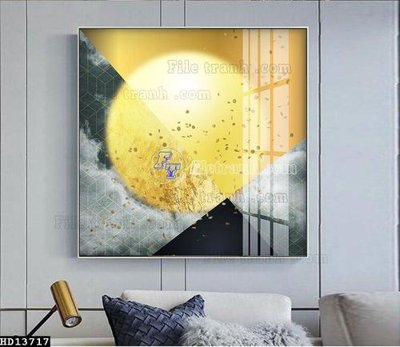 File in trần File tranh hiện đại pha lê gương HD13717 (file gốc) phong thủy