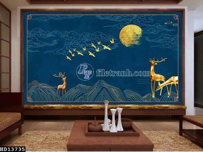 File ảnh File tranh hiện đại pha lê gương HD13735 (gốc) in Hiflex