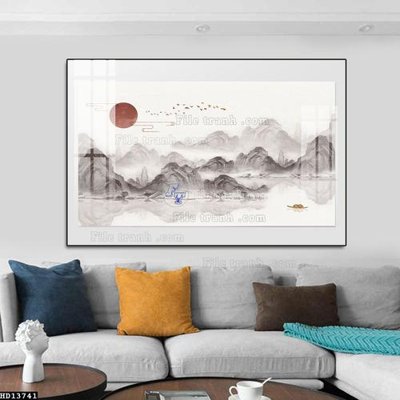 File tranh File tranh hiện đại pha lê gương HD13741 (file gốc) chủ đề phong thủy