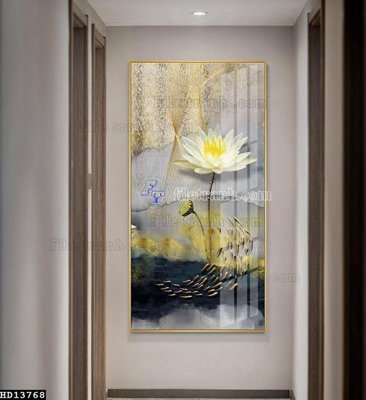 File in trần File tranh hiện đại pha lê gương HD13768 (bản gốc 3D) sống động