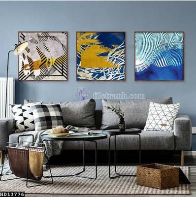 File gốc File tranh hiện đại pha lê gương HD13776 (in tráng gương) ốp tường