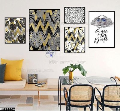 File in mica File tranh hiện đại pha lê gương HD13804 (bản gốc) sắc sảo