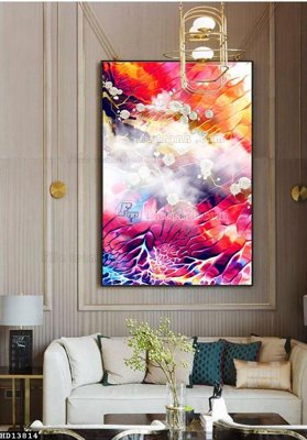 File tranh File tranh hiện đại pha lê gương HD13814 (bản gốc) treo tường