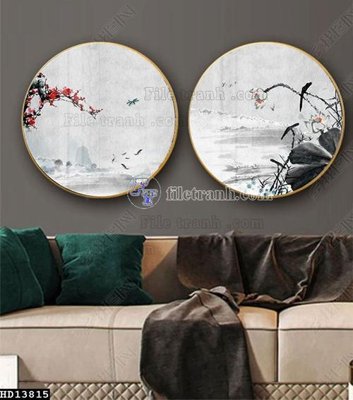 Tải file File tranh hiện đại pha lê gương HD13815 (gốc) chủ đề phong thủy