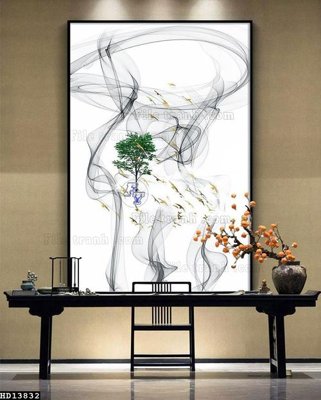 File gốc File tranh hiện đại pha lê gương HD13832 (in tráng gương) hiện đại