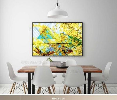 File tranh gốc File bộ tranh treo hiện đại HD14018 (bản đẹp) độc quyền