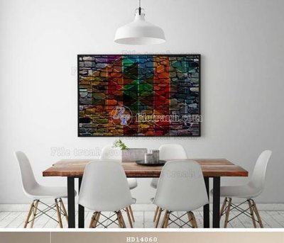 File gốc File bộ tranh treo hiện đại HD14060 (in tráng gương) ốp tường