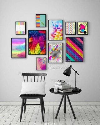 File in trần File bộ tranh treo hiện đại HD14064 (bản gốc) bầu trời