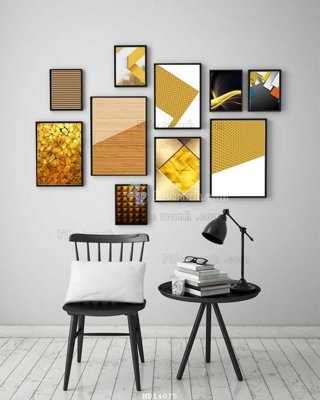 File in trần File bộ tranh treo hiện đại HD14075 (file gốc) phong thủy