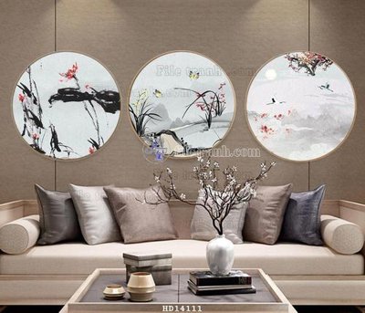 Tải file tranh gốc File bộ tranh treo hiện đại HD14111 chất lượng cao
