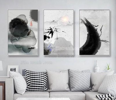 File tranh gốc File bộ tranh treo hiện đại HD14177 (sắc nét từng chi tiết)