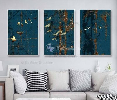 File in ấn chuyên nghiệp File bộ tranh treo hiện đại HD14187 (file gốc)