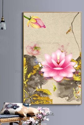 Ảnh gốc file in lụa File bộ tranh treo hiện đại HD14200 chi tiết