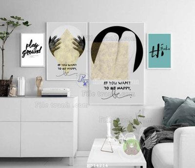 File in lụa File bộ tranh treo hiện đại HD14214 (tân cổ điển) File bộ tranh treo hiện đại HD14214